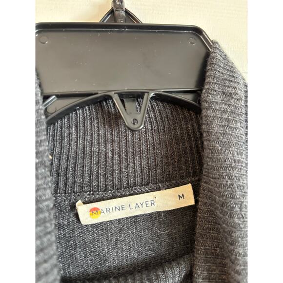 Marine Layer Addison Sweater Dress Womens Size Medium Wool Cashmere Blend Gray - Picture 6 of 6